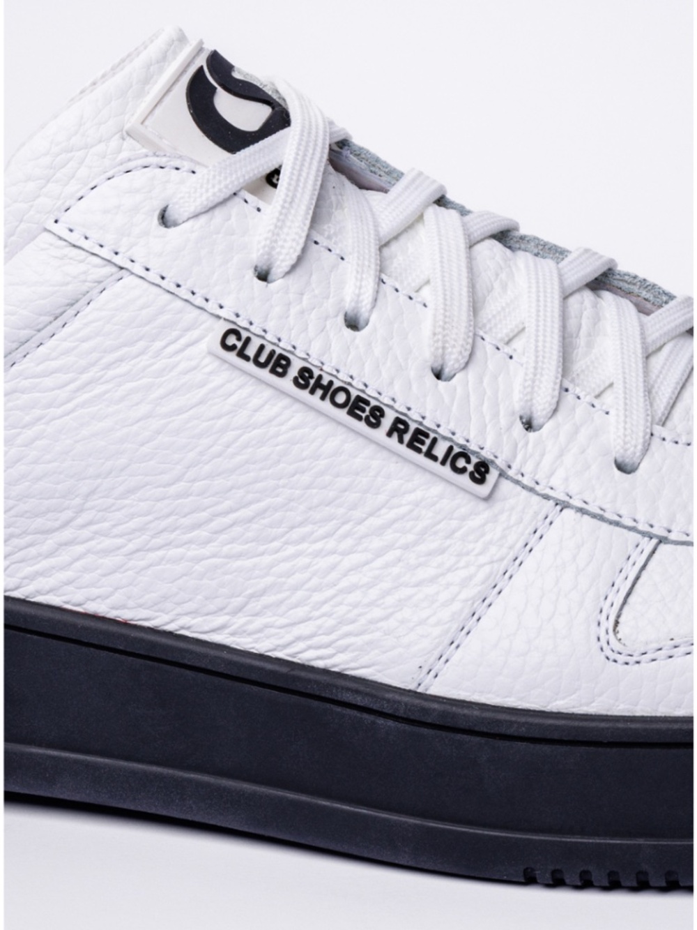 Leather Sneaker (White-Black) - Picture 5 of 8